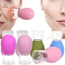 "Silicone Facial Massage Cups for Gua Sha and Cupping Therapy – Ideal for Face and Skin Care